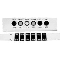 12 Pcs Forehead Thermometer Strips-Instant Read Forehead Thermometer Strips,Reusable Thermometer Strip for Checking Baby Kid Adult Temperature,95℉to 104℉,Travel-Sized