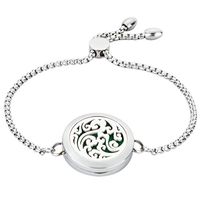 JAOYU Essential Oil Diffuser Bracelet for Women Girls Stainless Steel Aromatherapy Locket Adjustable Bracelet Set with 8 Refill Pads