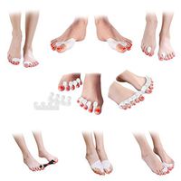 FootCarely Toe & Bunion Relief Package (Pack of 15) - Toe Straightener, Separator, Spreader, Corrector, Protector, Spacer & Stretcher - Bunion Night Splint, Shield, Support, Cushions, Bootie & Sleeve