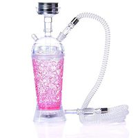 JYH-U A Hose Hookah Kit, Portable Acrylic Hookah Kit 12.8in, Handmade Traditional Style Hookah (Color : Pink)