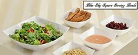 Party Bargains Unbreakable Square Plastic Bowls Set | Heavy Duty & Premium Quality Dessert Salad Bowl | Excellent for Weddings, Baby & Bridal Showers, Parties & More | 64 Oz. (5 Pack)