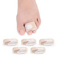 HAIHF Toe Separators for Overlapping Toes, Fabric Toe Splint Toe Cushioned Bandages Finger Protectors Straightener, Bunion Corrector Toe Straightener for Yogis, Ballet and Running