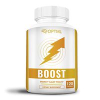 OPTML Boost 120 (Capsules), Caffeine + L-Theanine Nootropic Supplement, Energy, Calm, Focus, Enhances Memory, Mood Boost, Clinically Effective Doses, No Crash Or Jitters
