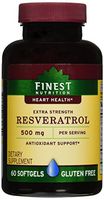 Finest Nutrition Resveratrol 500mg Extra Strength, Softgels, 60 ea