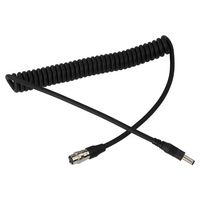 B4 2/3" 6-Pin to DC 12v Power Cable for Fujinon, Nikon, Canon, Angenieux, Schneider Lens Servo having a cable with a Hirose style 6 Pin Male end