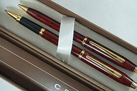 Cross Made in the USA Century II Red Wood and 23k Gold Selectip Rollerball Pen and 0.5MM Pencil Set