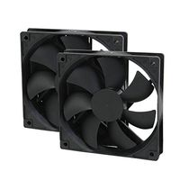 Yohii 2Pcs 120mm/4.72 Inch Box Fan Long Standby Sleeve Bearing Silent Fan for Computer ROCF-13001 Ultra-Quiet Cooling Standard Chassis Fan