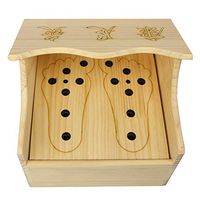 Trycooling Oak Wooden Foot Moxibustion Box Thicken Durable Moxa Burner Acupuncture for Foot Used
