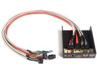StarTech.com 3.5in Black Multi Port Panel for Front Drive Bay with HD Audio - 1x eSATA / 1x Firewire 400 1394a / 4X USB 2.0 / 2X 3.5mm(35BAYPANELHD)