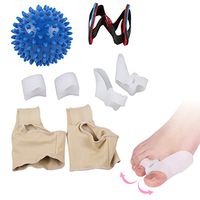 ULTNICE Bunion Relief Orthotics Device Kit 5pcs Toe Separator Big Toe Straightener Bunion Protector Sleeve Set Relieve Pain in Hallux Valgus Tailors Bunion Big Toe Joint