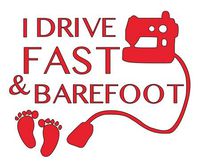 Home Grown Claremore I Drive Fast and Barefoot | Vinyl Sticker Decal | 5.65" Width X 4.52" Height | Red HGC0849