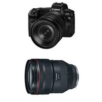 Canon EOS R Mirrorless Digital Camera w/ 24-105mm Lens and 28-70mm F/2-22 Fixed Zoom SLR Camera Lens, Black