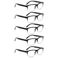 Reading Glasses 5-Pack fashion Spring Hinges Comfortable Readers for Men and Women (5 Pack Gray, 1.25)