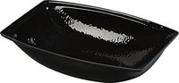 Black Oval Acrylic Pebbled Finish 11 Quart Bowl 13 7/8 x 18 7/8 inch - 4 per case
