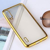 JUNXI Phone case Phone Cover Ultra-Thin Electroplating Soft TPU Protective Back Cover Case for Xiaomi Mi CC9e / Xiaomi A3(Silver) Comfortable (Color : Champagne Gold)
