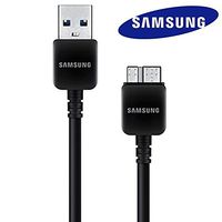 Samsung USB 3.0 5-Feet Data Charge Sync Cable for Samsung Galaxy Note 3/Galaxy S5 - Non-Retail Packaging - Black