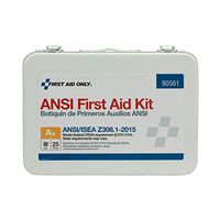 First Aid Only 90561 25 Person Bulk ANSI A+, First Aid Kit, Metal, Weatherproof