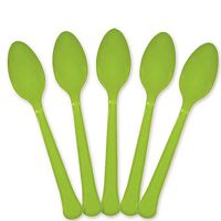 Extra Heavy Weight Plastic Spoons | 20ct (Kiwi)