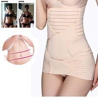 TSSPLUS 2 pcs/Set Maternity Postpartum Belt Post partum Tummy Bandage Postnatal Support Girdle high Waist Shaping Belly Band momshaper (Skin) (Skin, XL)