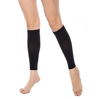 KoolFree Microfiber Compression Leg Sleeve Calf Socks, 23-32mmHg (L, black)