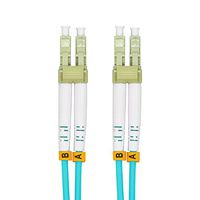 Jeirdus 1M 1Meter 3ft LC to LC Duplex 10Gb OM3 Fiber Optic Cable Jumper Optical Patch Cord 50/125 Multimode LC-LC