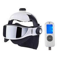 Head Massager Helmet - Head, Neck and Eye Massager 3 in 1 with Music and Air Pressure for for Stress & Headache Relief