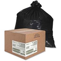 Nature Saver Recycled Heavy-Duty Black Trash Liners, 60 Gallon, 1.65 Mil