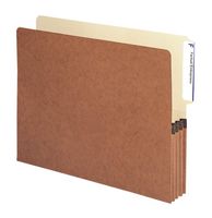 Smead End Tab File Pocket, Reinforced 4" Top Position Tab, 3-1/2" Expansion, Letter Size, Redrope with Manila Liner, 10 per Box (SMD73624)