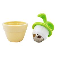 Green - creative flowerpot Shape Mini Handheld Roller Ball Arms Body Massager