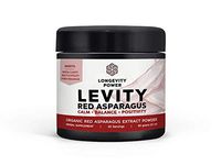 Levity, 100% Organic Red Asparagus Root Extract Powder, 10:1 Concentration, 'Fly Above Stress,' 20 Servings (60g/2.1oz)
