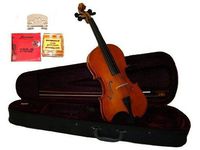 GRACE 15 inch Natural Student Viola with Case, Bow+2 Sets Strings+2 Bridges+Pitch Pipe+Rosin