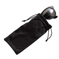 Eyeglass Pouches – 20-Pack Microfiber Drawstring Sunglass Bags– Fits Large Smartphones, Black, 7 x 3.3 Inches