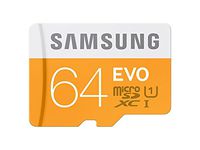 Samsung Memory 64GB Evo MicroSDXC UHS-I Grade 1 Class 10 Memory Card with SD Adapter