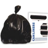 Boardwalk BWK517 Super-Heavy Grade Can Liners 40" x 46" 1.2 Mil 45 Gallon 25/Roll 4 Rolls, Black by Boardwalk