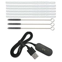 Charger Compatible with Px 3 & Px 2, [6+3]Pipe Cleaners Hard Bristle and Black Brush for Cleaning