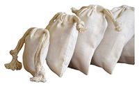 Cotton Double Drawstring Muslin Bags 4"X6" (Natural Color)-Set of 100 Bags