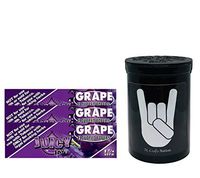 Herb Airtight Container Fresh Kettle with Juicy Jay's Grape 1.25 Flavored Hemp Rolling Papers 3 Count DC Crafts Nation- Metal