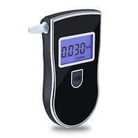 Blue Bright Breath Alcohol Tester Breathalyzer Digital Analyzer Detector LCD Police Portable Advance Professional Mouthpieces