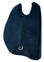 TopFit Back Cushion Lumbar Support Pillow Memory Foam With Fastening Strap Navy Blue