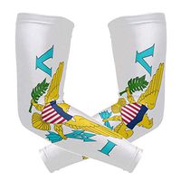 U.S. Virgin Islands Flag 1 Pair UV Protection Cooling Long Sports Arm Sleeve