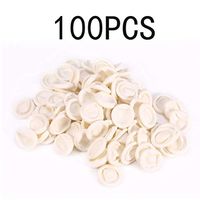 Milisten 100Pcs Disposable Latex Finger Cots Fingertips Protective Gloves Nail Art Finger Protector (White)