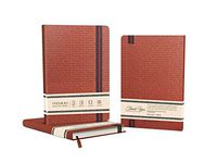 Premium Classic Typography Elastic Band - Brown Note Book