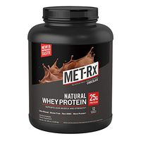 MET-Rx Natural Whey Protein Powder, Great for Meal Replacement Shakes, Low Carb, Gluten Free, Chocolate, 5 lbs, With Vitamin D and Vitamin C