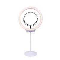 DUcare LED Ring Makeup Mirror & Livestream Dimmable Smartphone Youtube Facebook Camera Video Shooting with Phone Holder 5500K 7.5W