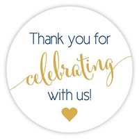 Thanks for Celebrating with Us Stickers, Wedding and Even Favor Labels (#362-NGL)