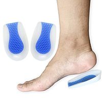 Heel Cups & Silicone Shoe Inserts for Plantar Fasciitis, Bone Spur, Soreness & Heel Pain Relief, Shock Absorption Heel Pads & Cushion Support for Women Men, 1 Pair (L)