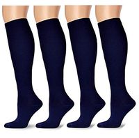 MojaSports Compression Socks - BEST Graduated Athletic & Medical Use for Men & Women, for Running, Flight, Travel, Nurses - Boost Performance, Blood Circulation & Recovery (Navy, Sm/Med, 2Pr)