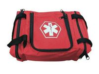 First Aid Responder EMS Emergency Medical Trauma Bag EMT, Fire Fighter, Police Officer, Paramedics, Nurse (Red)
