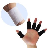 Adult Finger Brace Splint Sleeve Thumb Support Protector 1 Pair Brace Band Guard Wrap,Finger Guard Towel Protector Wristband Sport Protective Gear for Gym Exercise Sports Arthritis Trigger Braces