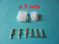 USA Seller Electric bike/Car/RC/RV 4.2mm MOLEX 0.062" connector plug 3pin Plugs with crimps 5 sets